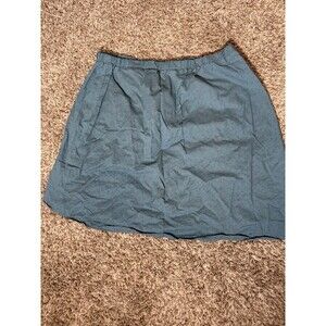 Vintage 90s Ditsy Floral Mini Skirt Blue Teal Elastic Waist Boho Y2K